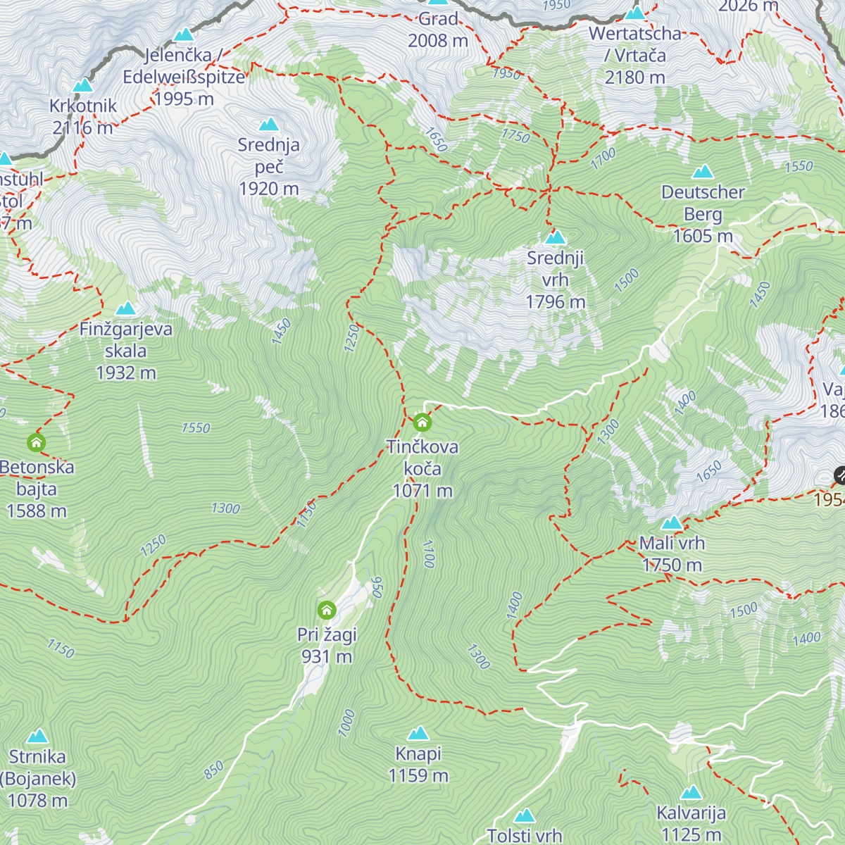 Tinčkova koča map
