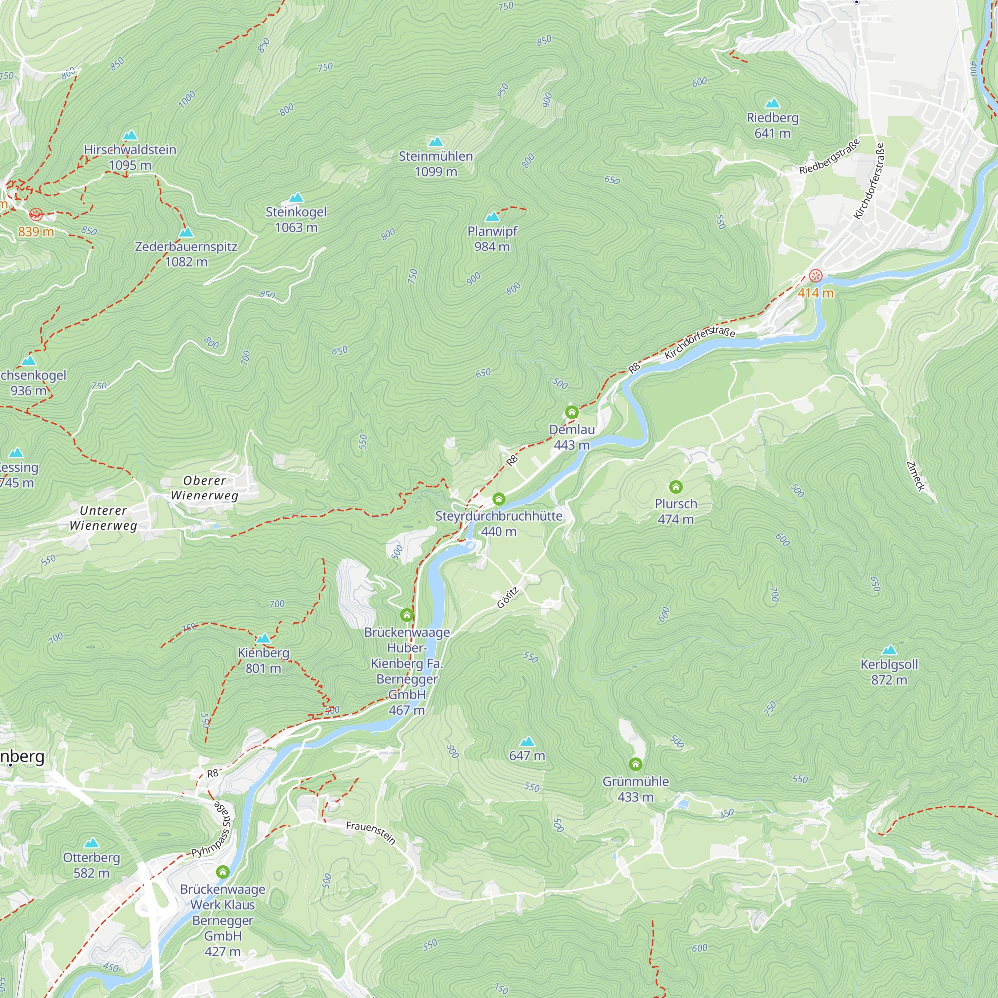 Steyrdurchbruchhütte map