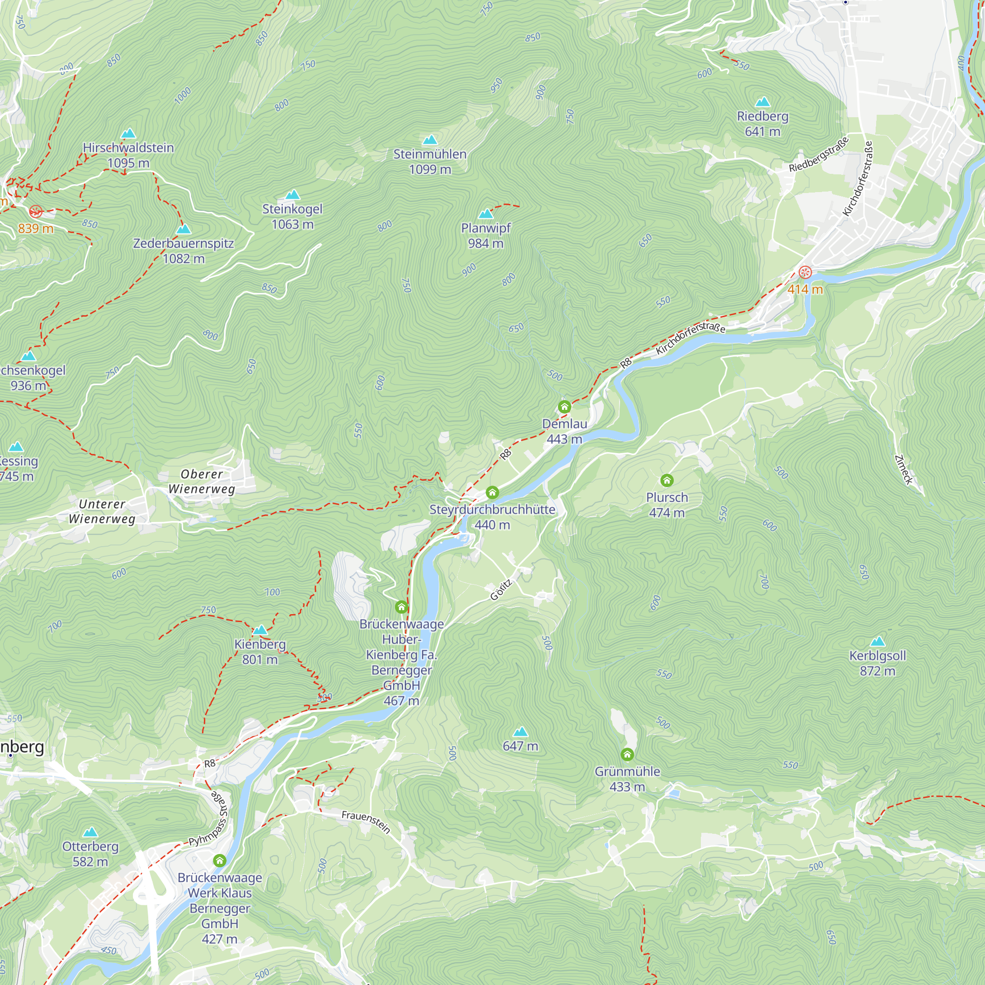 Steyrdurchbruchhütte map