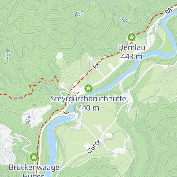 Map of Steyrdurchbruchhütte
