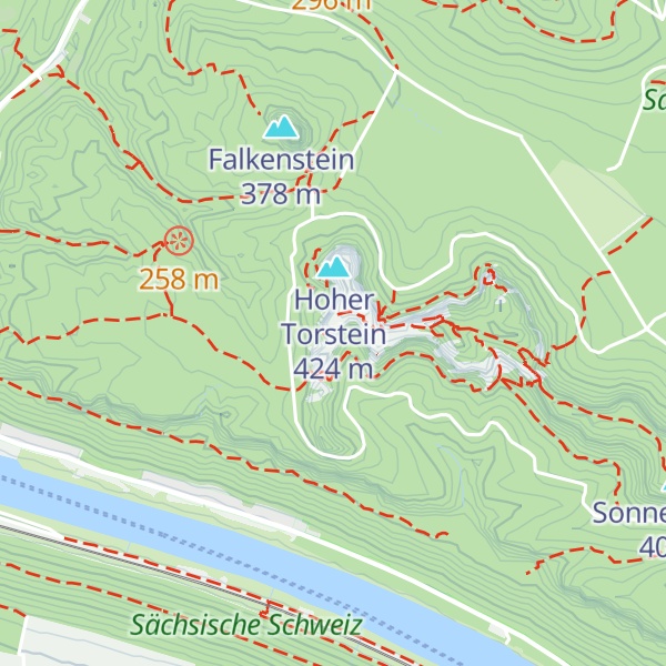 Map of Dreifingerturm