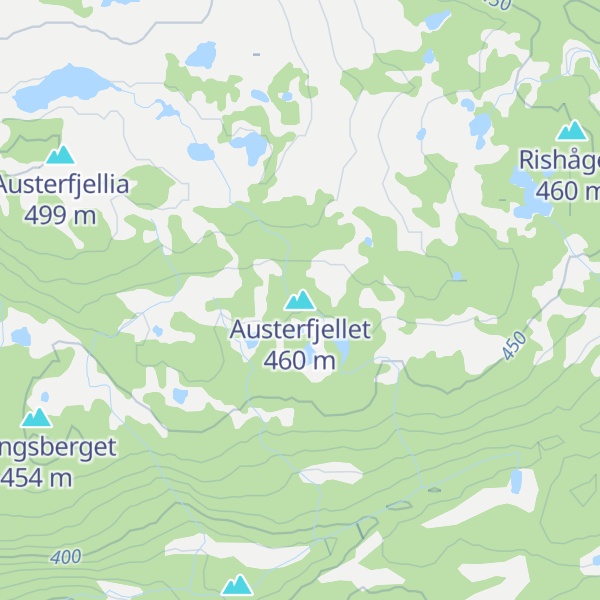 Map of Austerfjellet