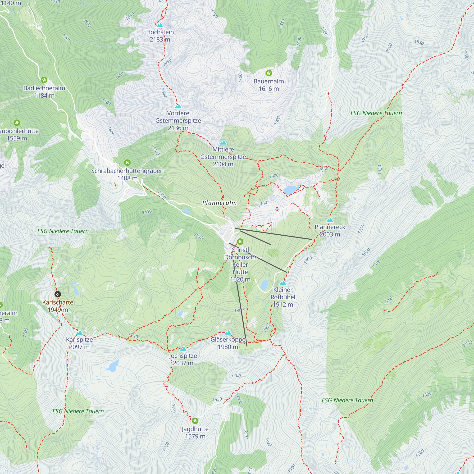 Ewis-Hütte map