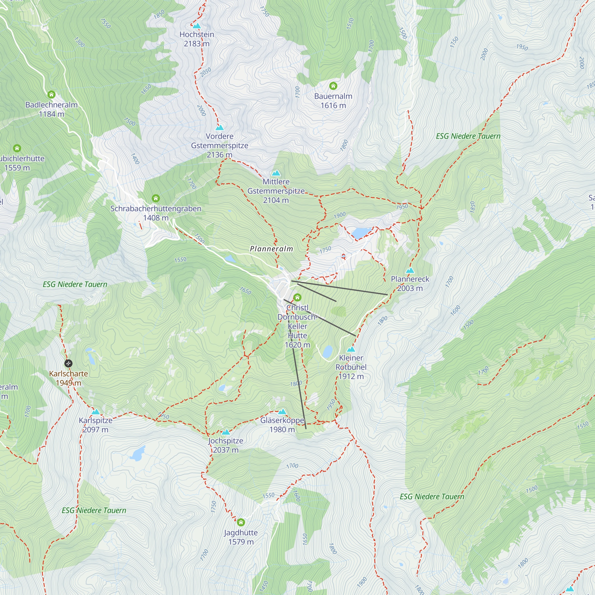 Christl Dornbusch-Keller Hütte map