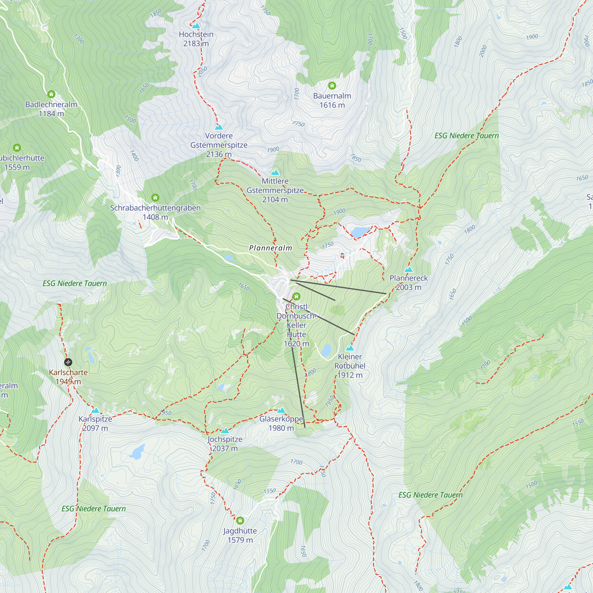 Christl Dornbusch-Keller Hütte map