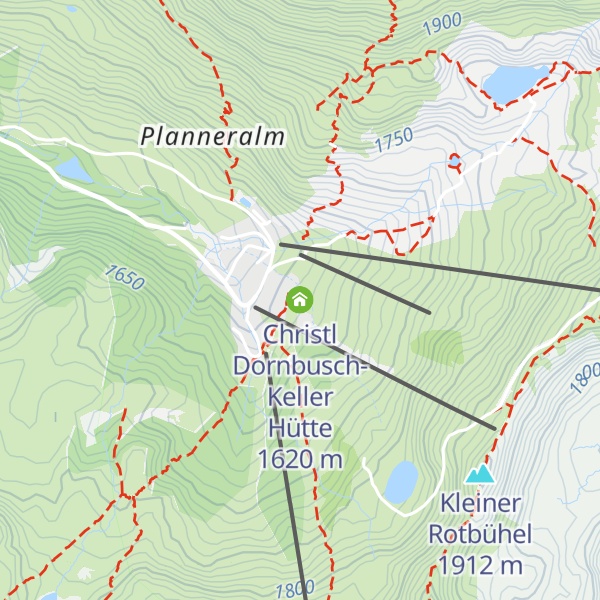 Map of Christl Dornbusch-Keller Hütte