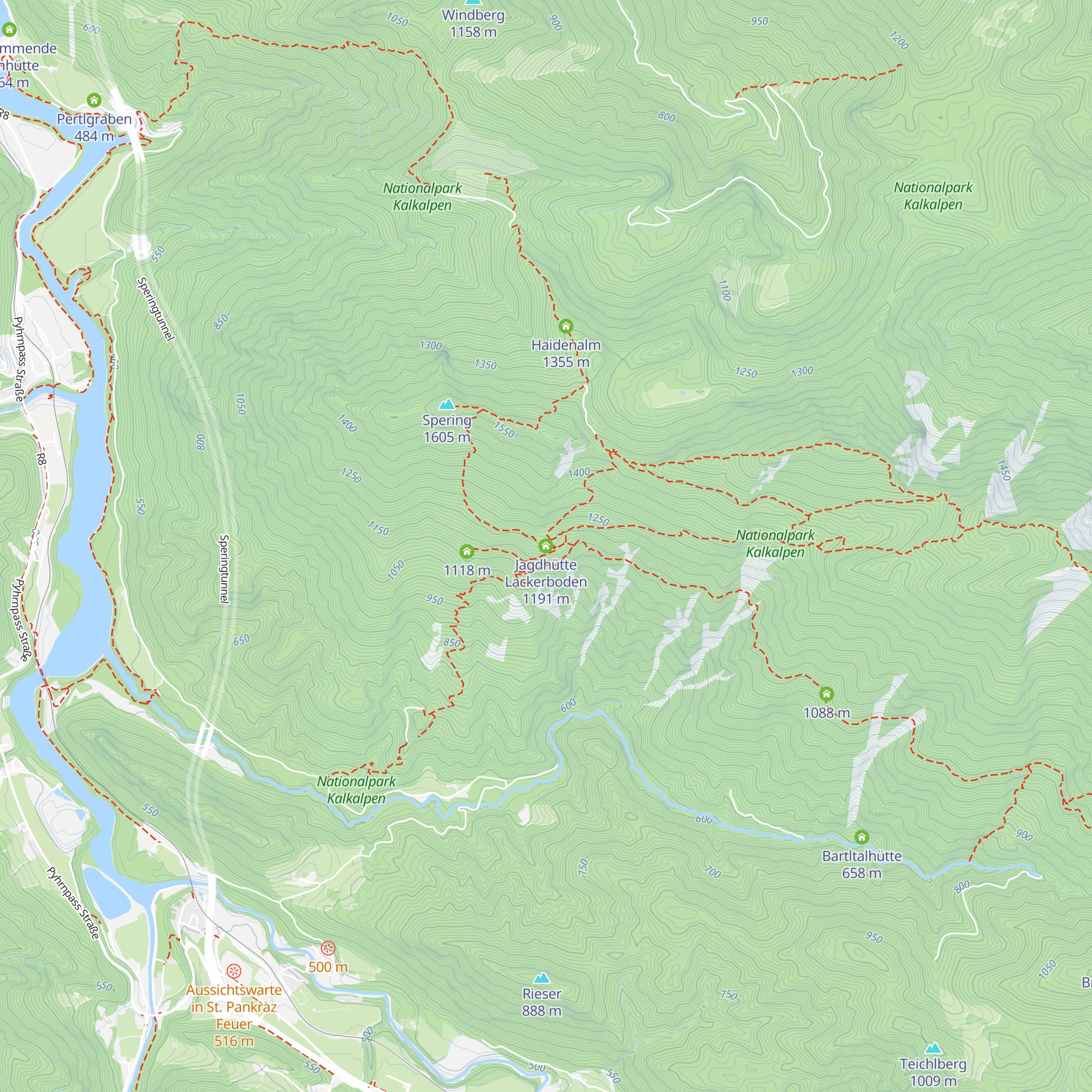 Jagdhütte Lackerboden map