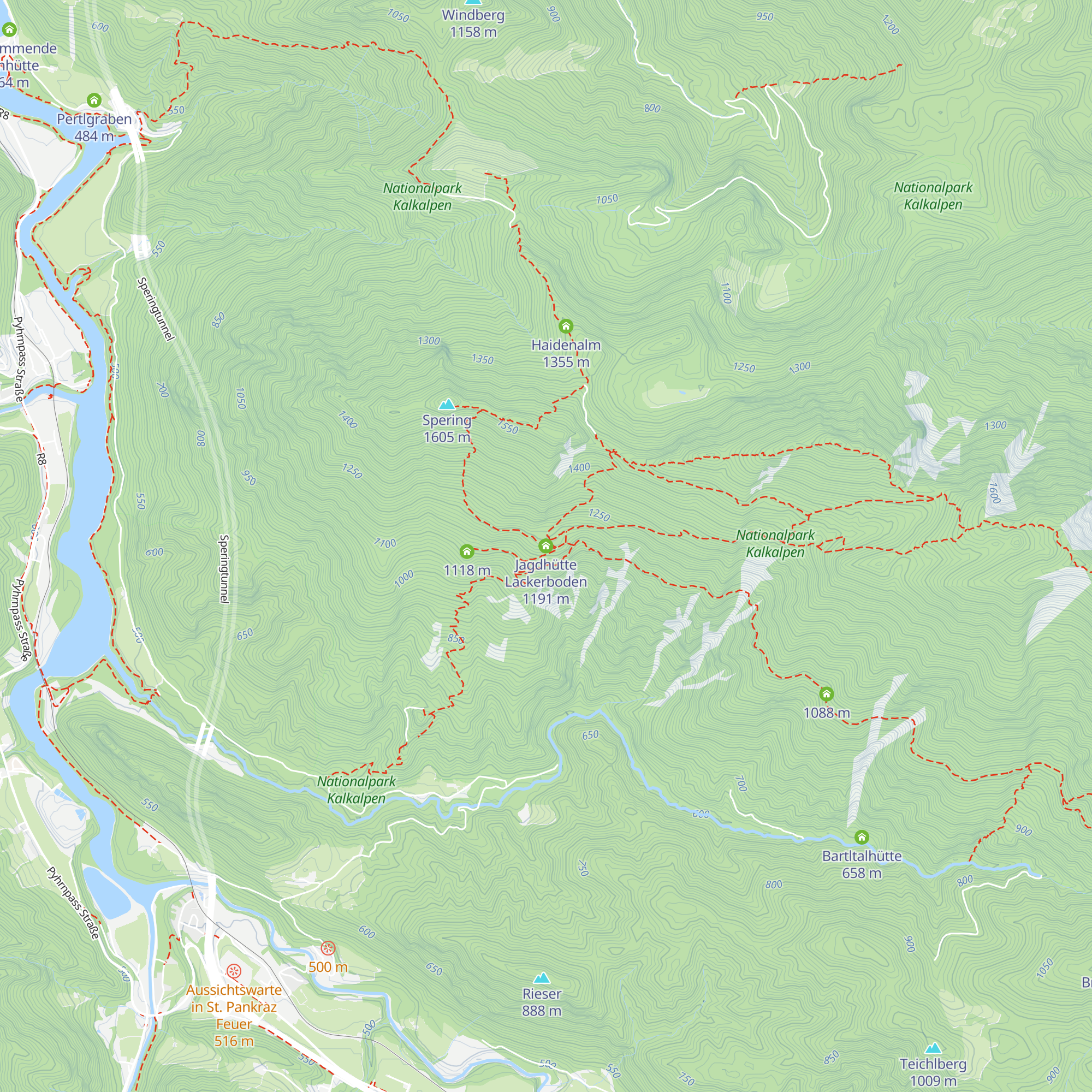 Jagdhütte Lackerboden map