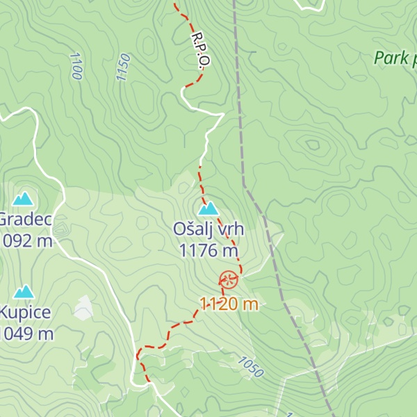 Map of Ošalj vrh
