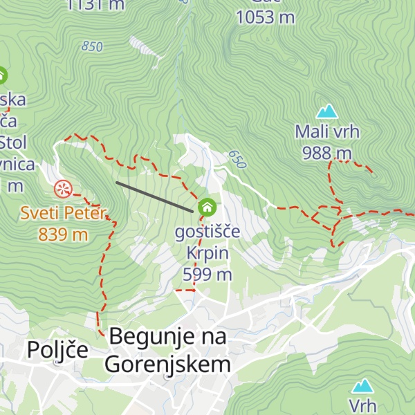 Map of gostišče Krpin