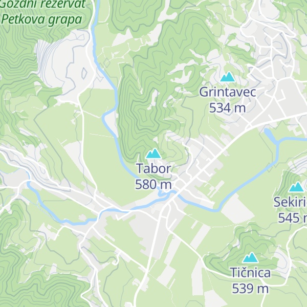 Map of Tabor