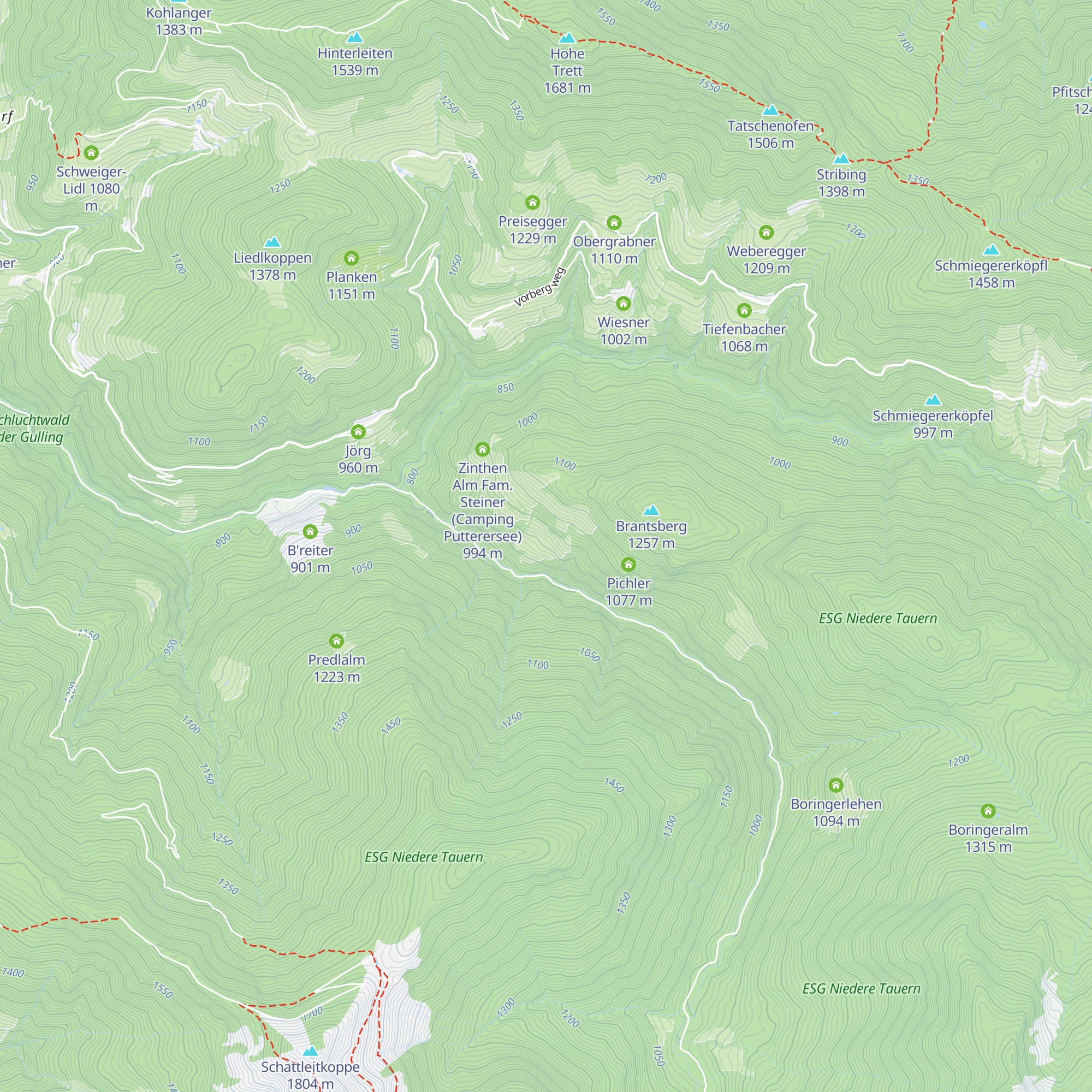 Scheipel Alm map