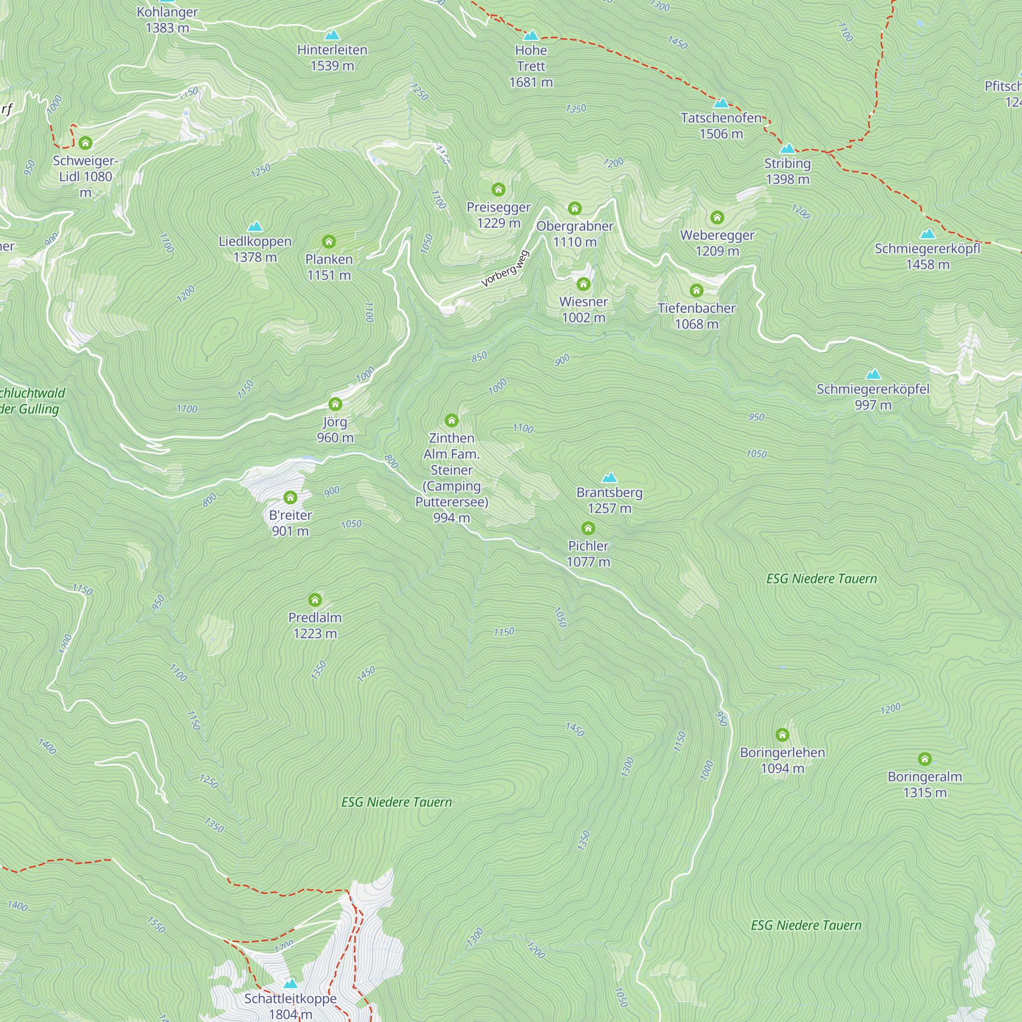 Scheipel Alm map