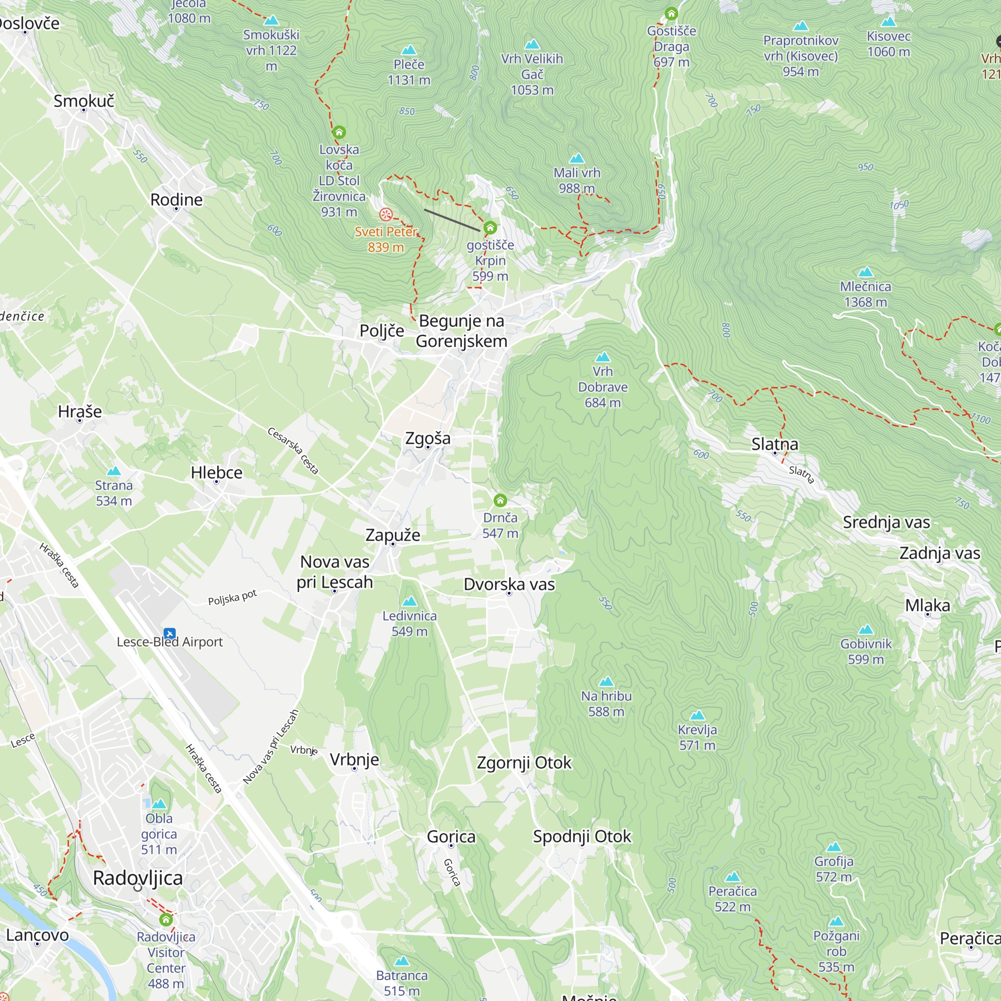 Drnča map