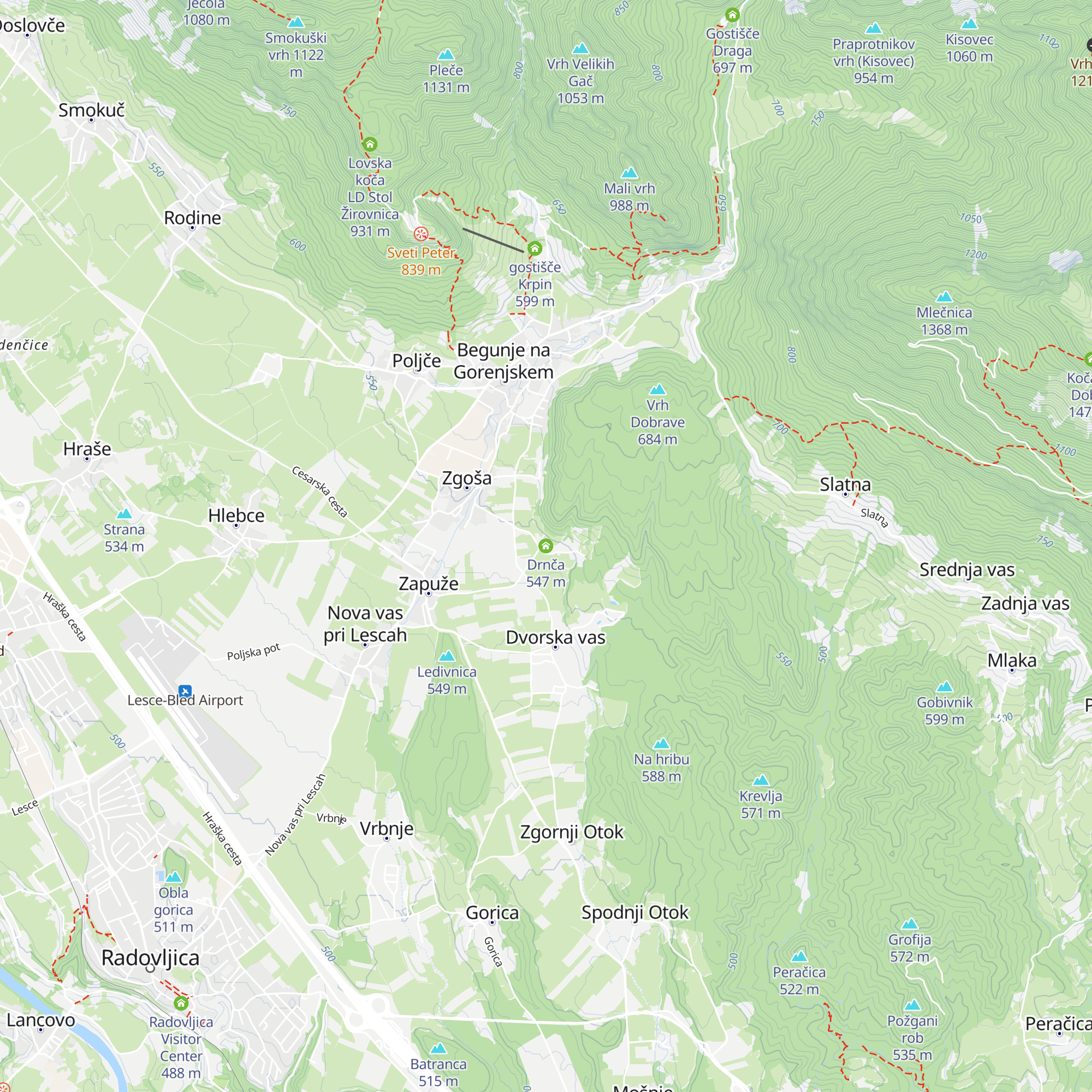 Drnča map