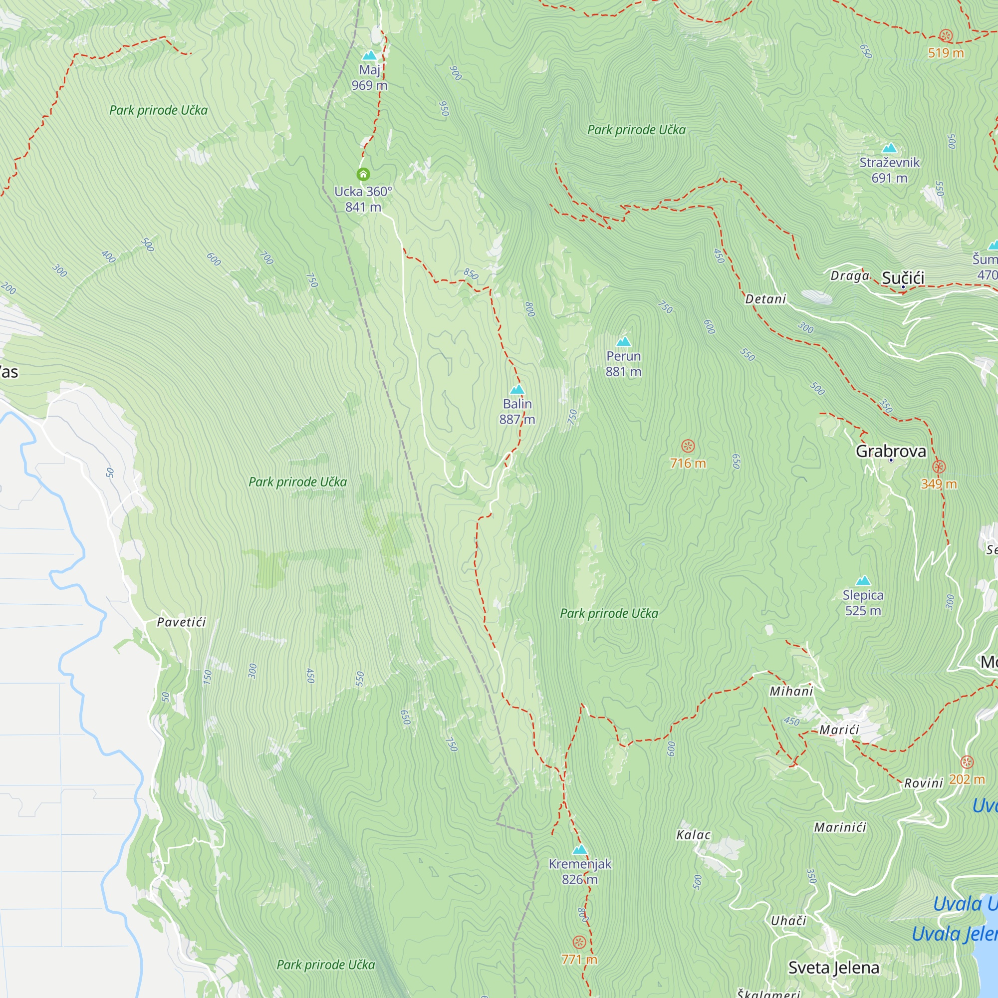 Hunters hut Perun map