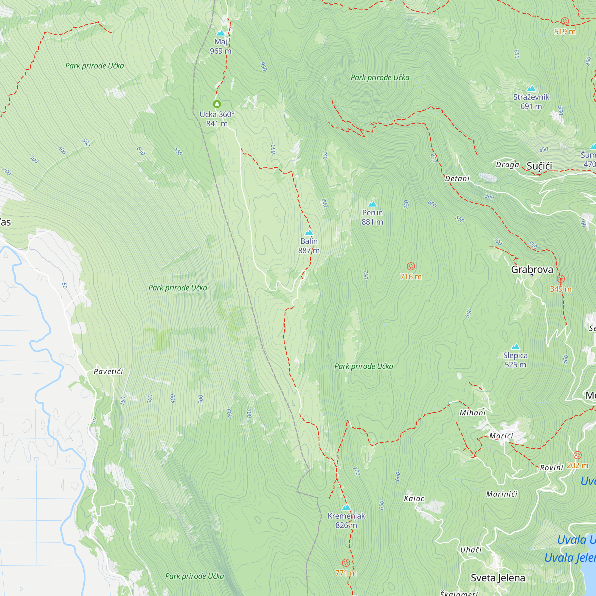 Hunters hut Perun map