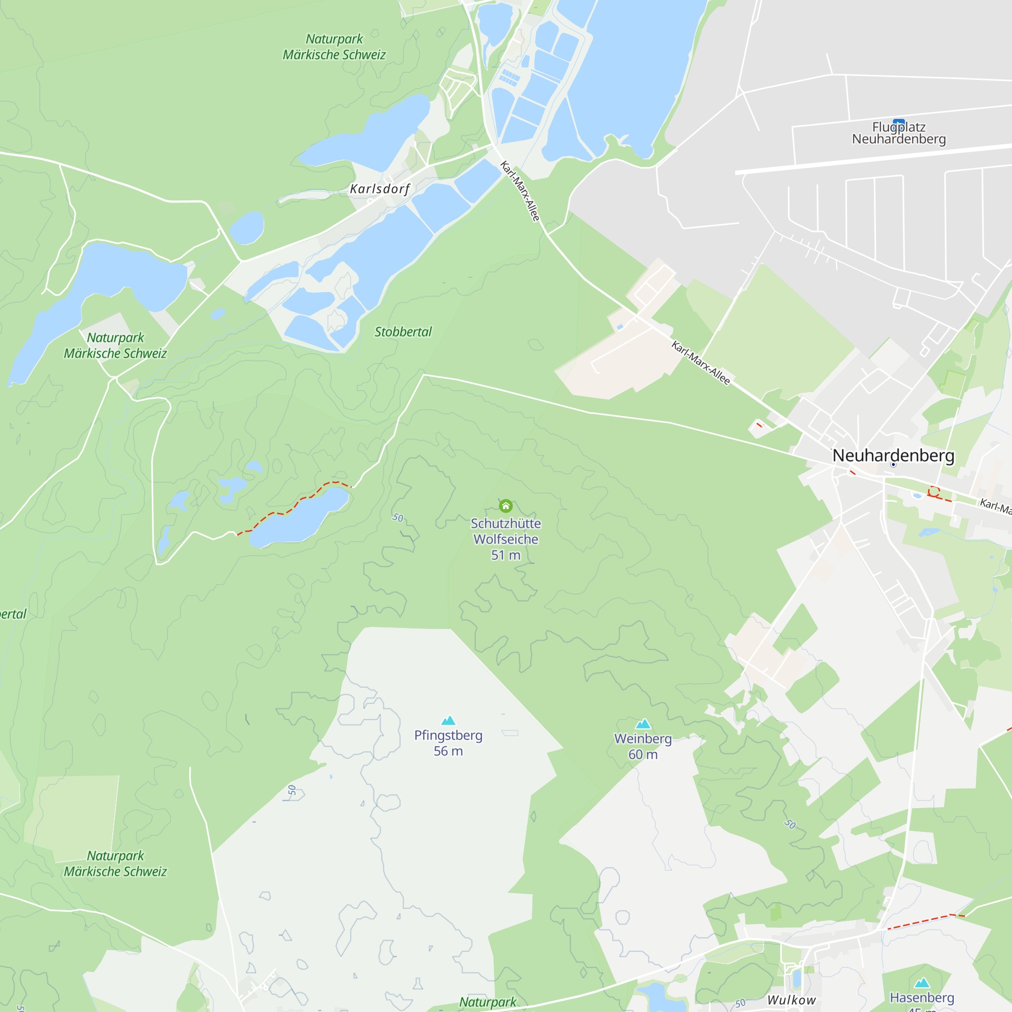 Schutzhütte Wolfseiche map