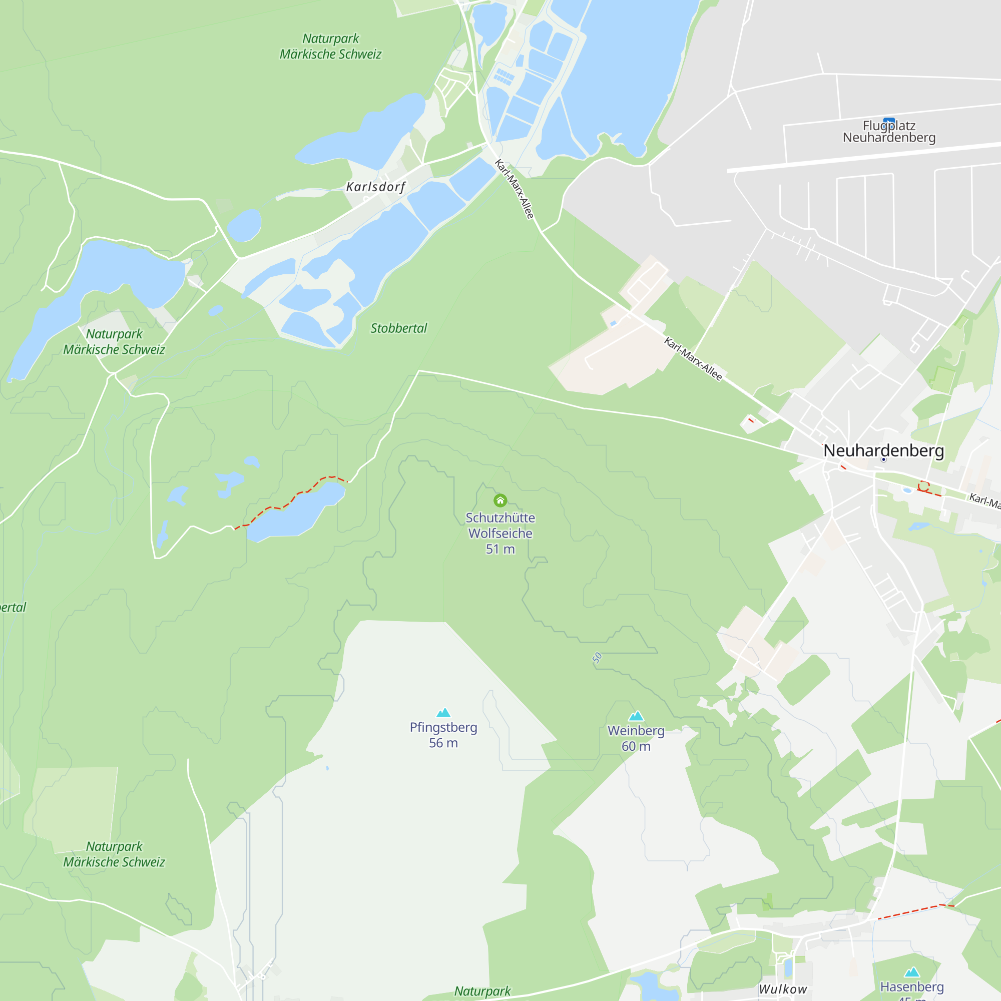 Schutzhütte Wolfseiche map