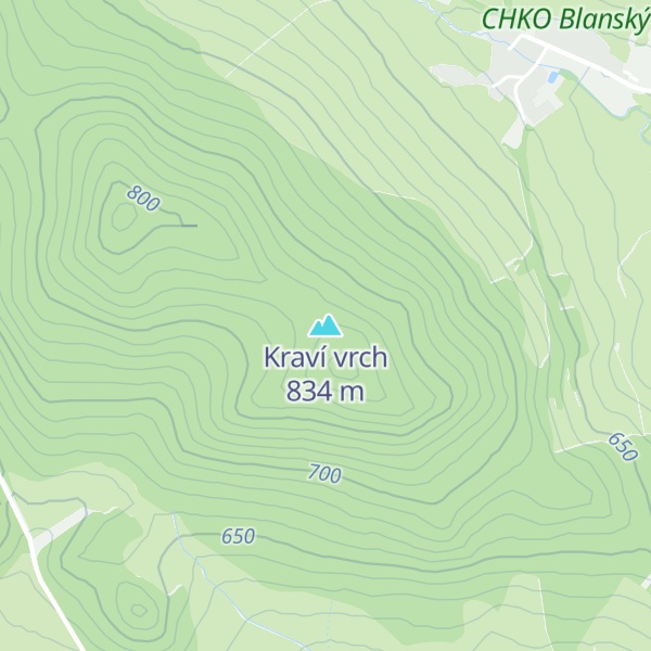 Map of Kraví vrch