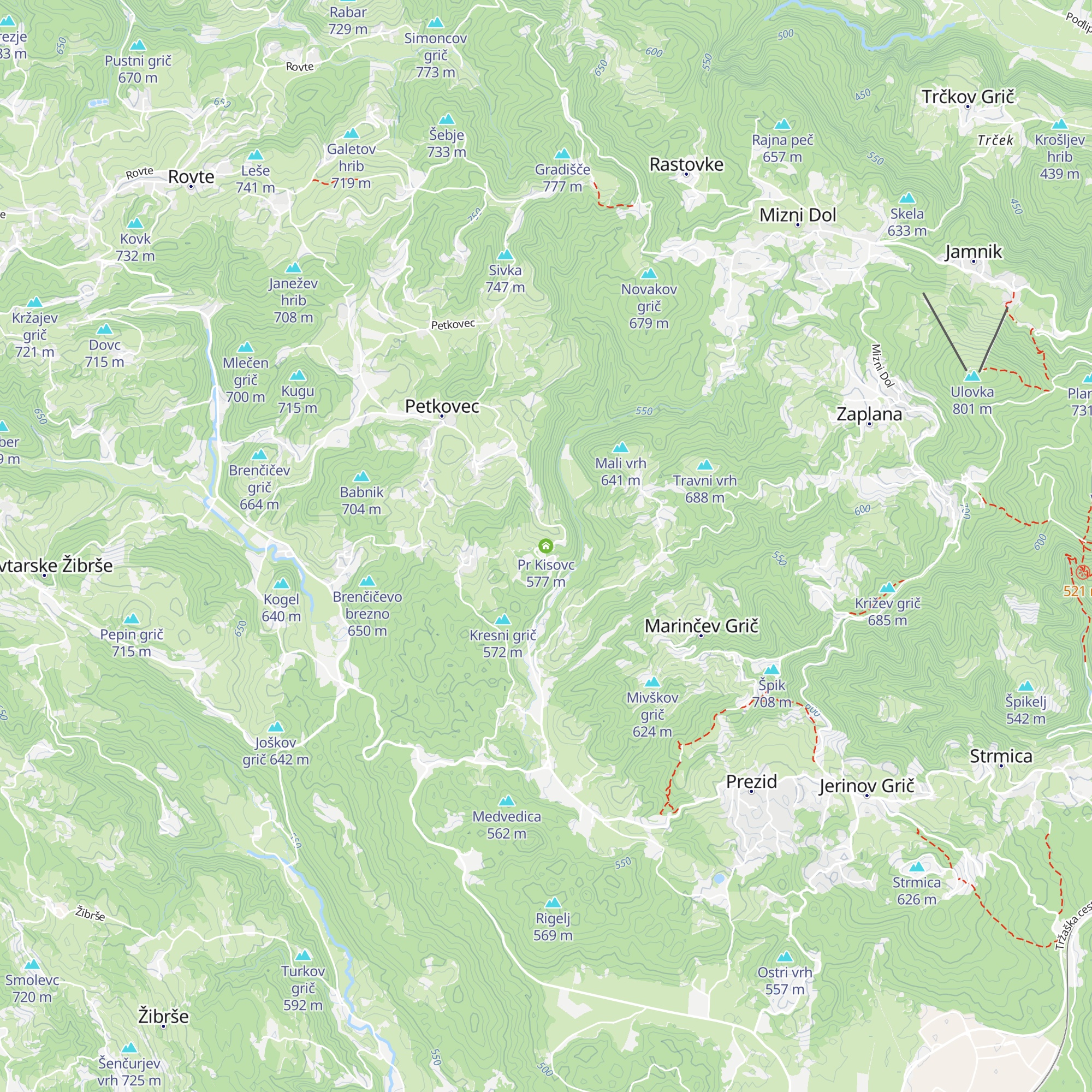 Pr Kisovc map