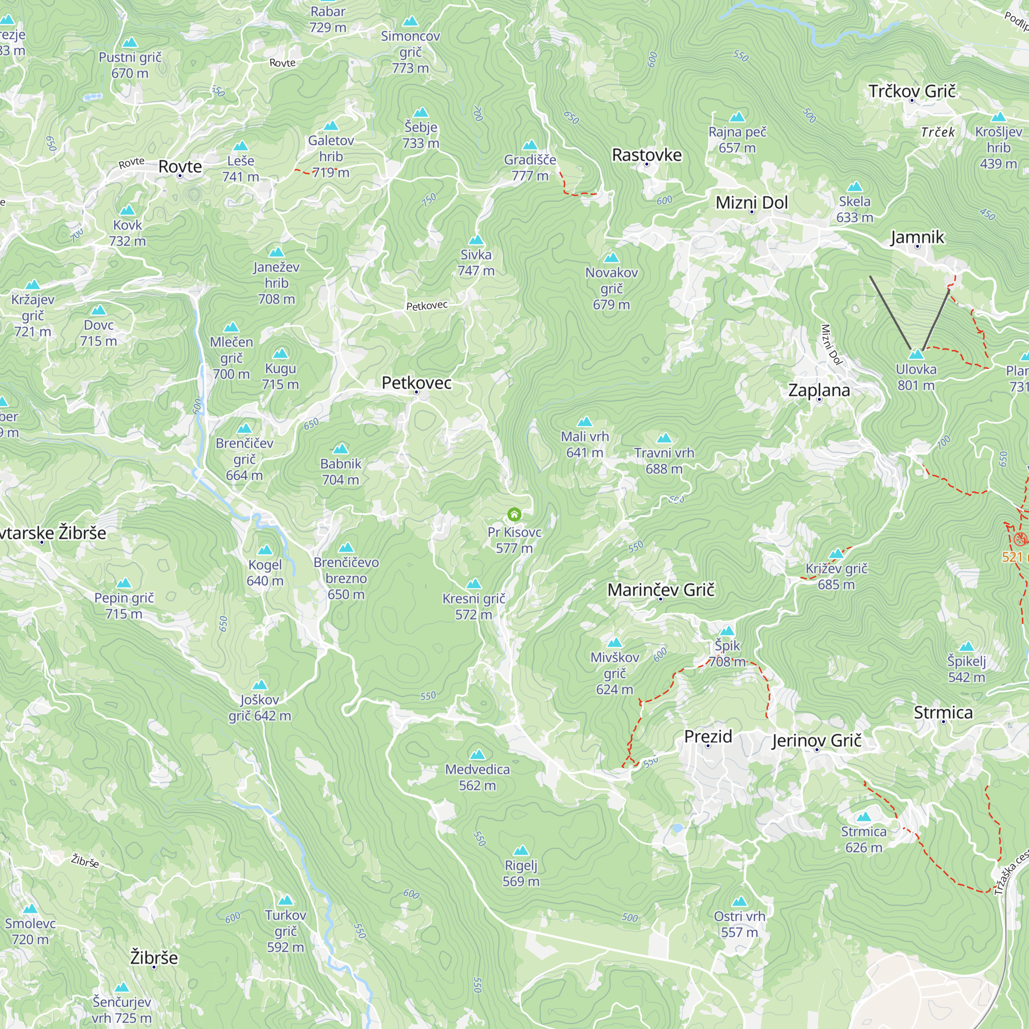 Pr Kisovc map