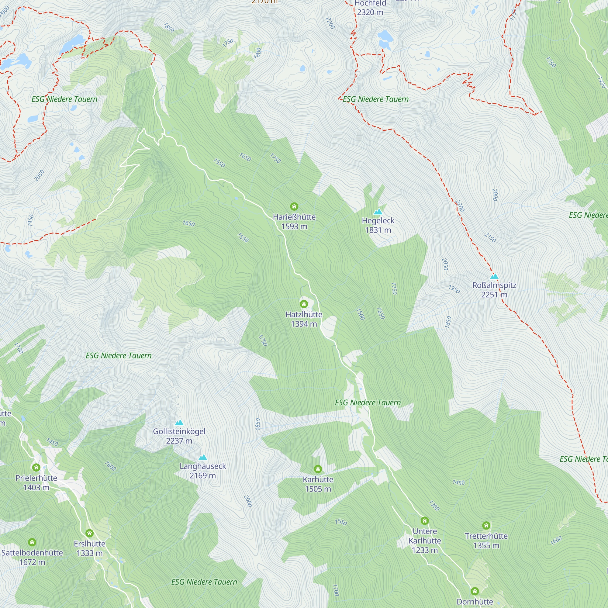 Hatzlhütte map