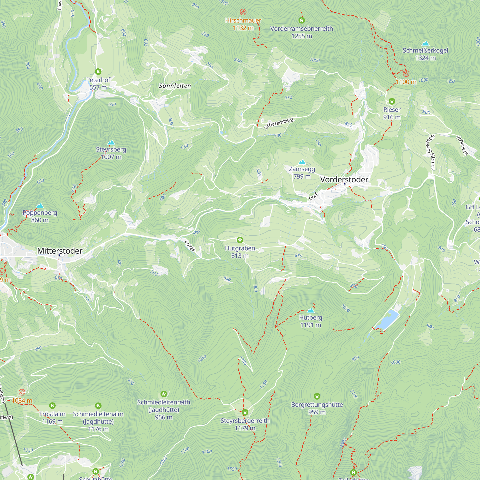 Hutgraben map