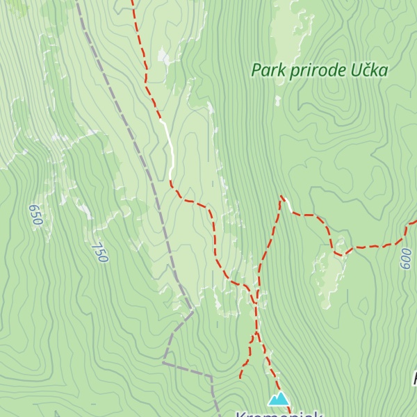 Map of Planinarsko sklonište Kremenjak 847m