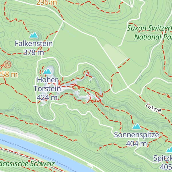 Map of Schrammsteine