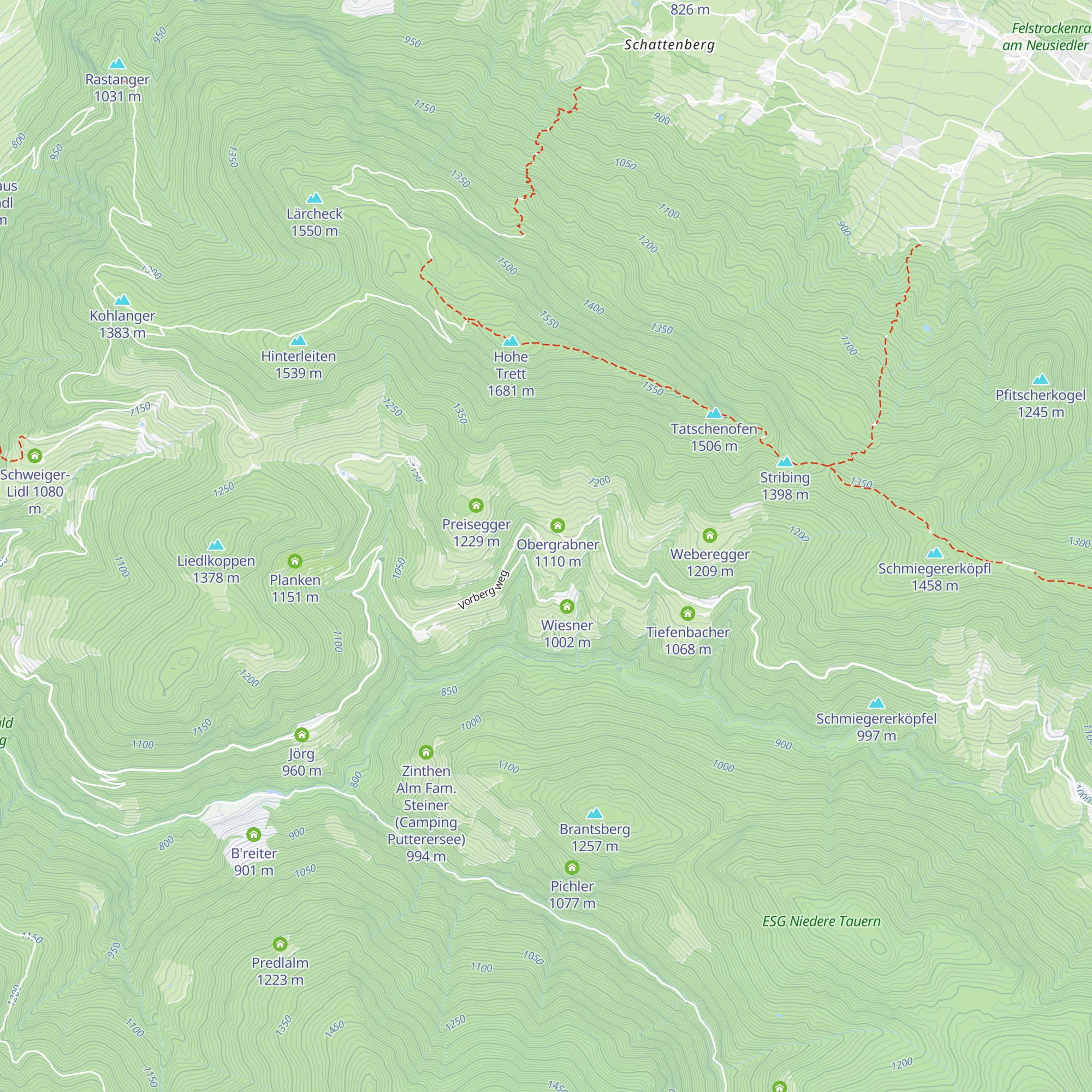 Untergrabner Hütte map