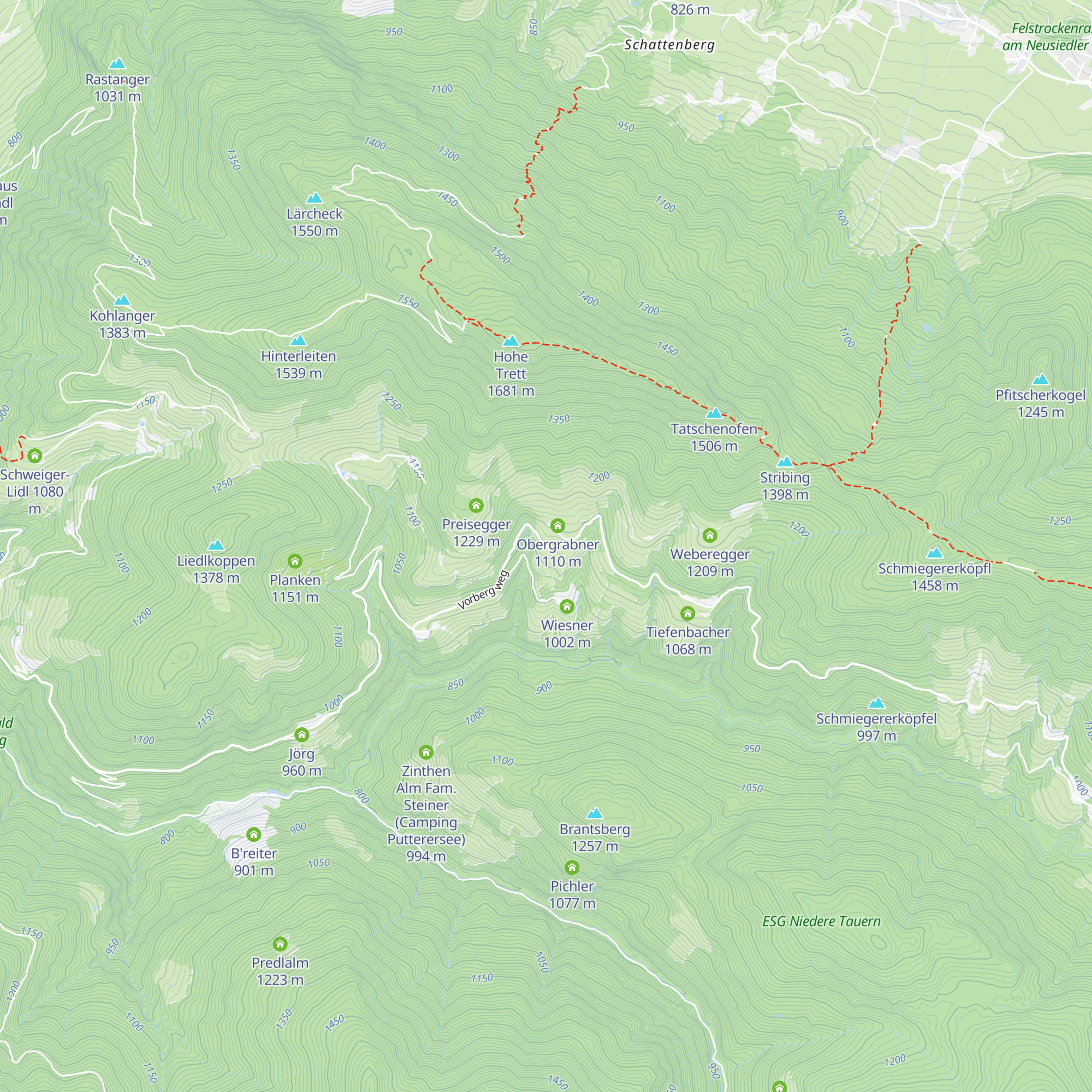 Untergrabner Hütte map
