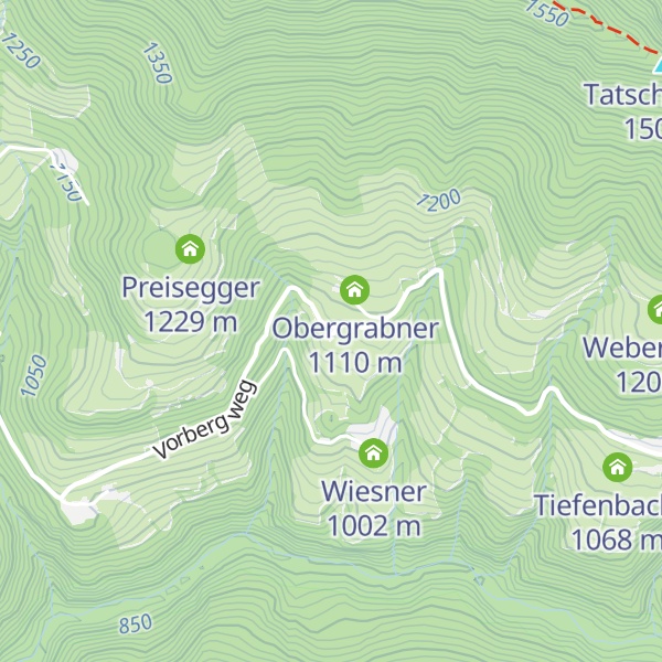Map of Untergrabner Hütte