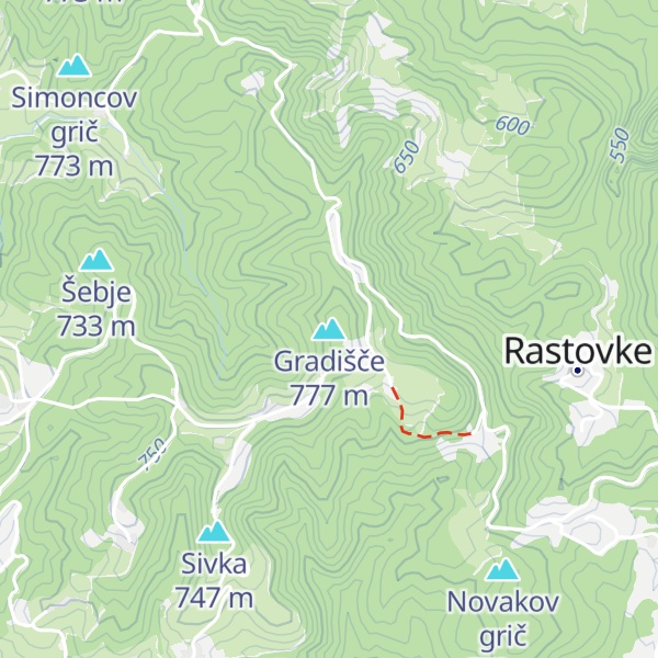 Map of Gradišče