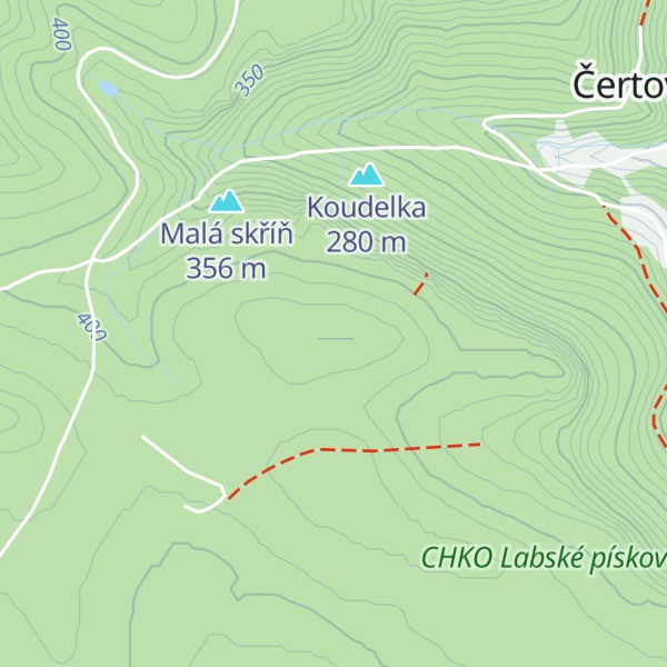 Map of Pozdní hlava