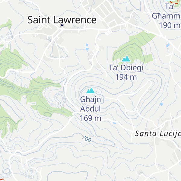 Map of Għajn Abdul