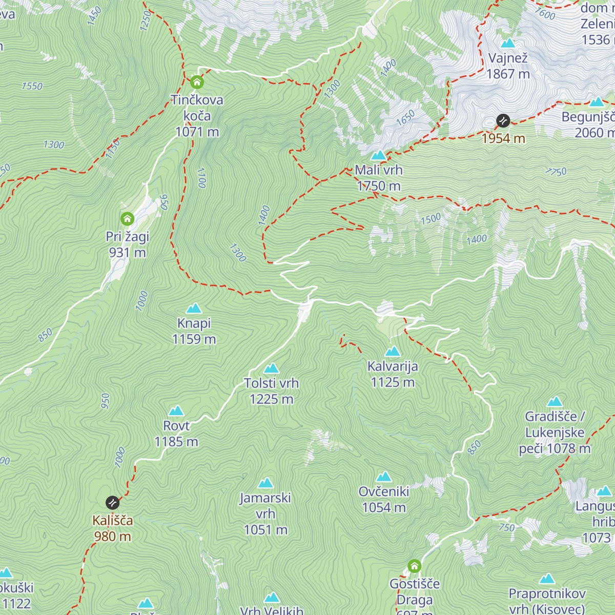Tomčeva koča map