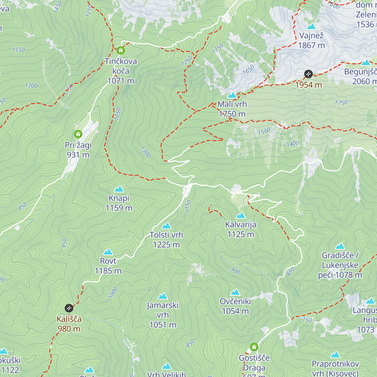 Tomčeva koča map