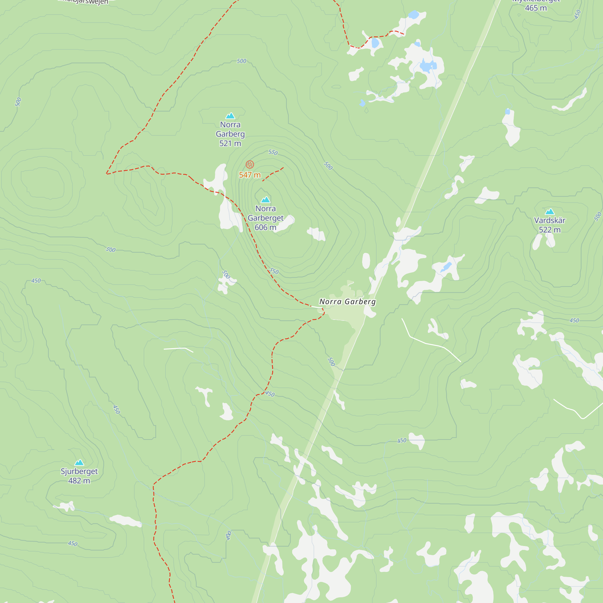 Norra Garberg Raststugan map