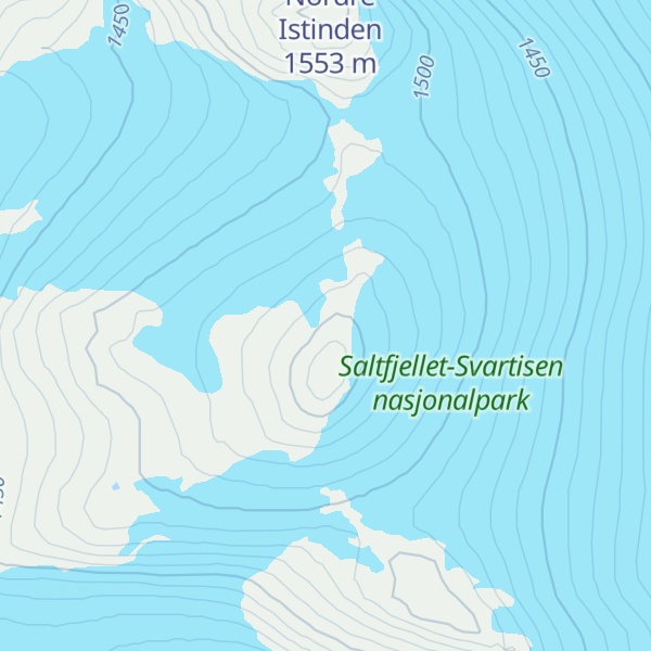 Map of Søre Istinden