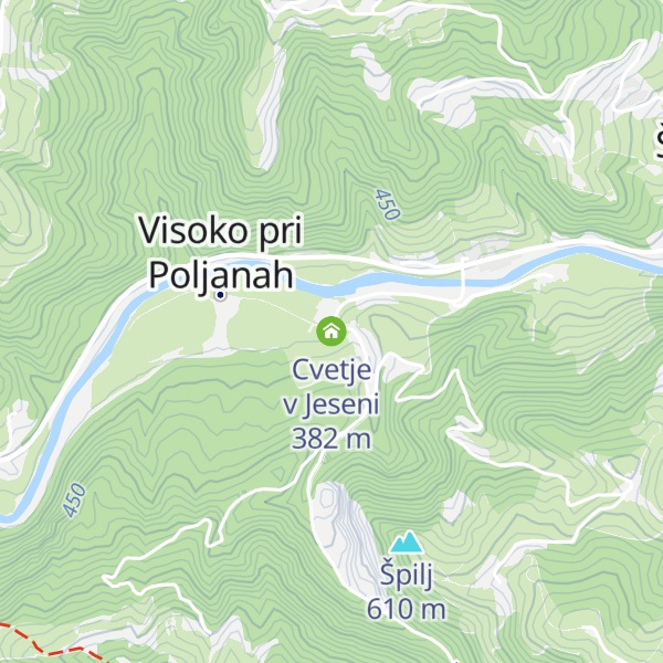 Map of Cvetje v Jeseni