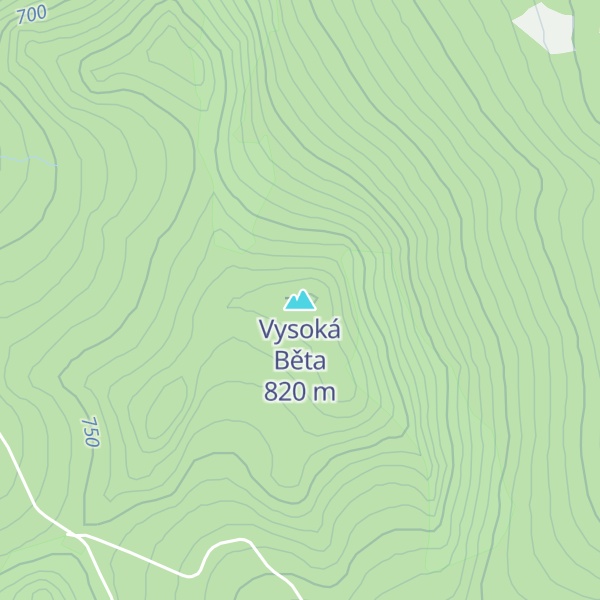 Map of Vysoká Běta