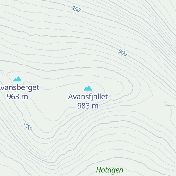 Map of Avansfjället