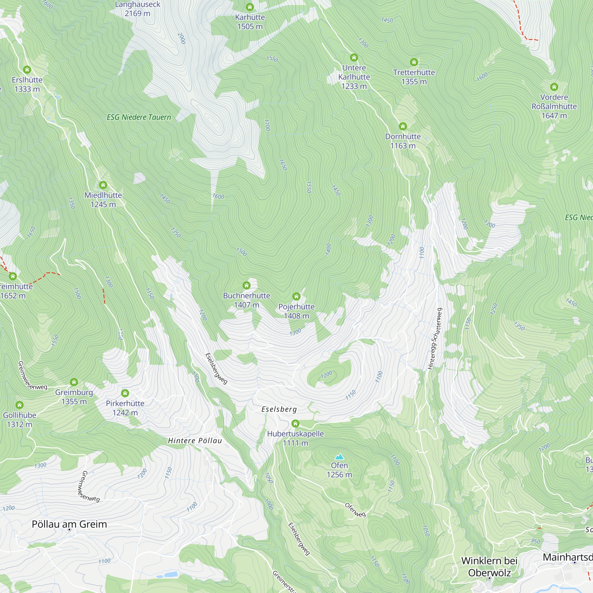 Pojerhütte map