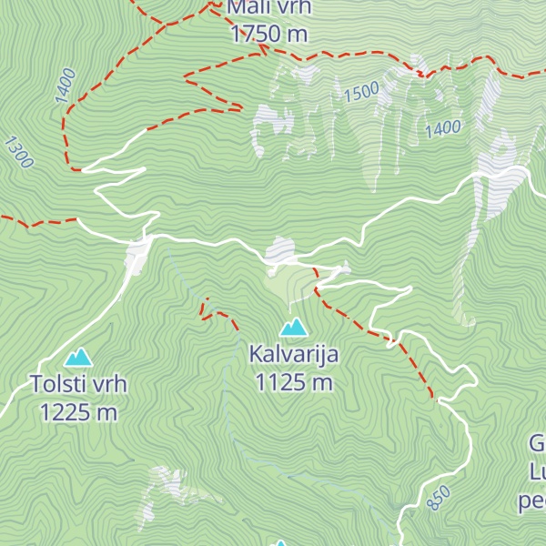 Map of Pastirska koča na planini Planinica