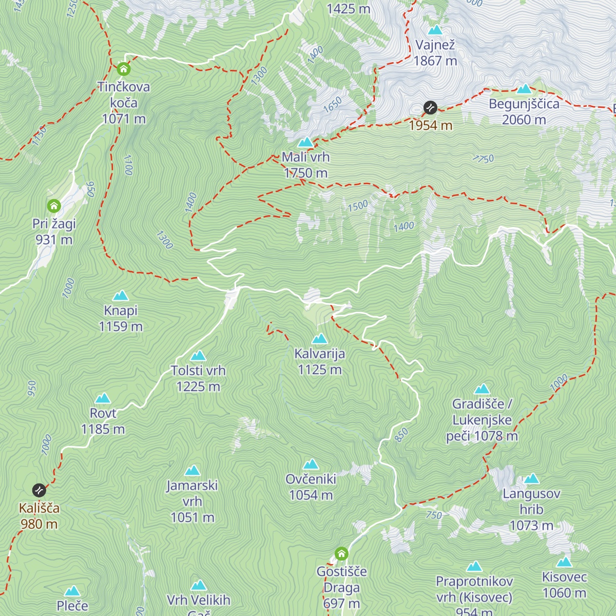 Pastirska koča na planini Planinica map