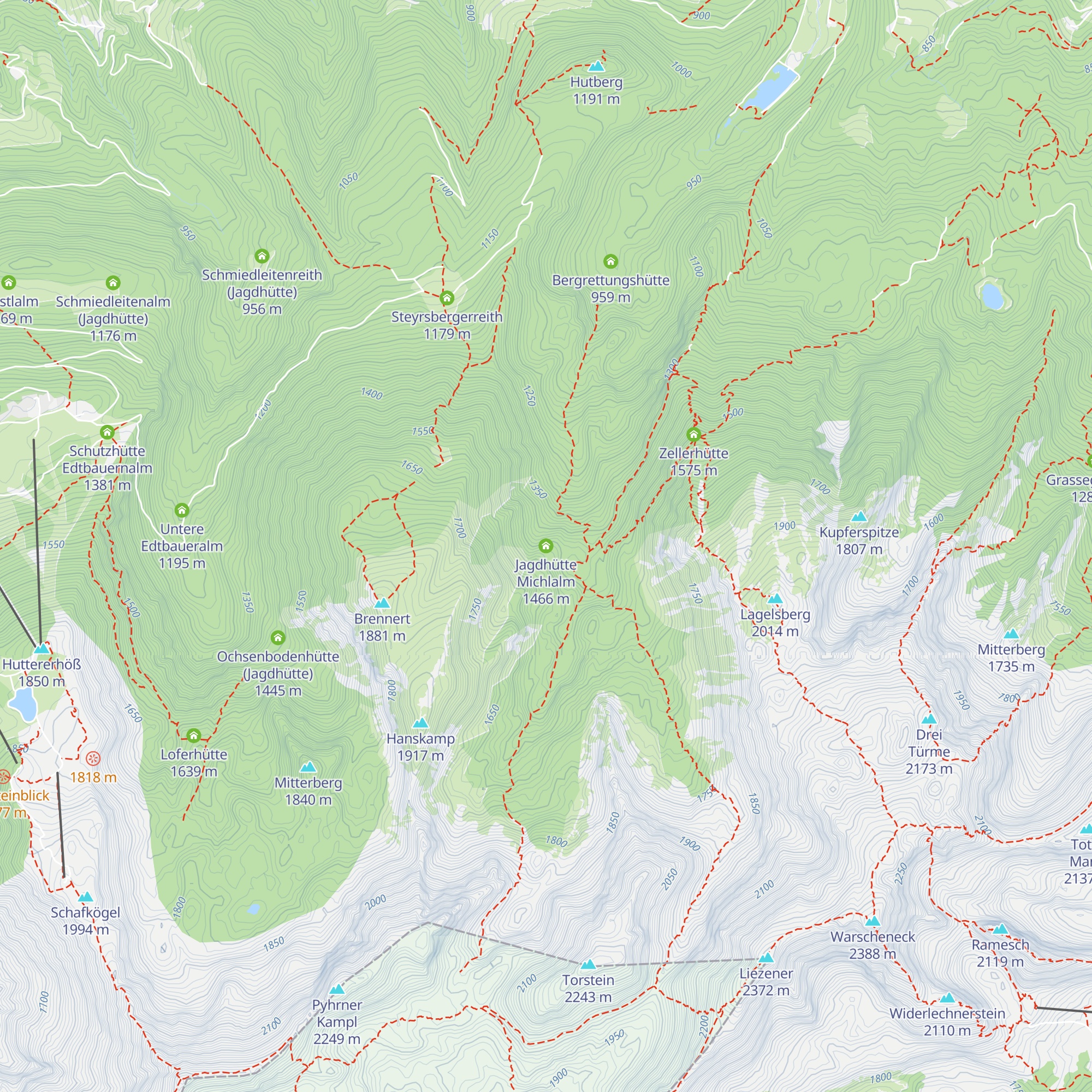 Jagdhütte Michlalm map