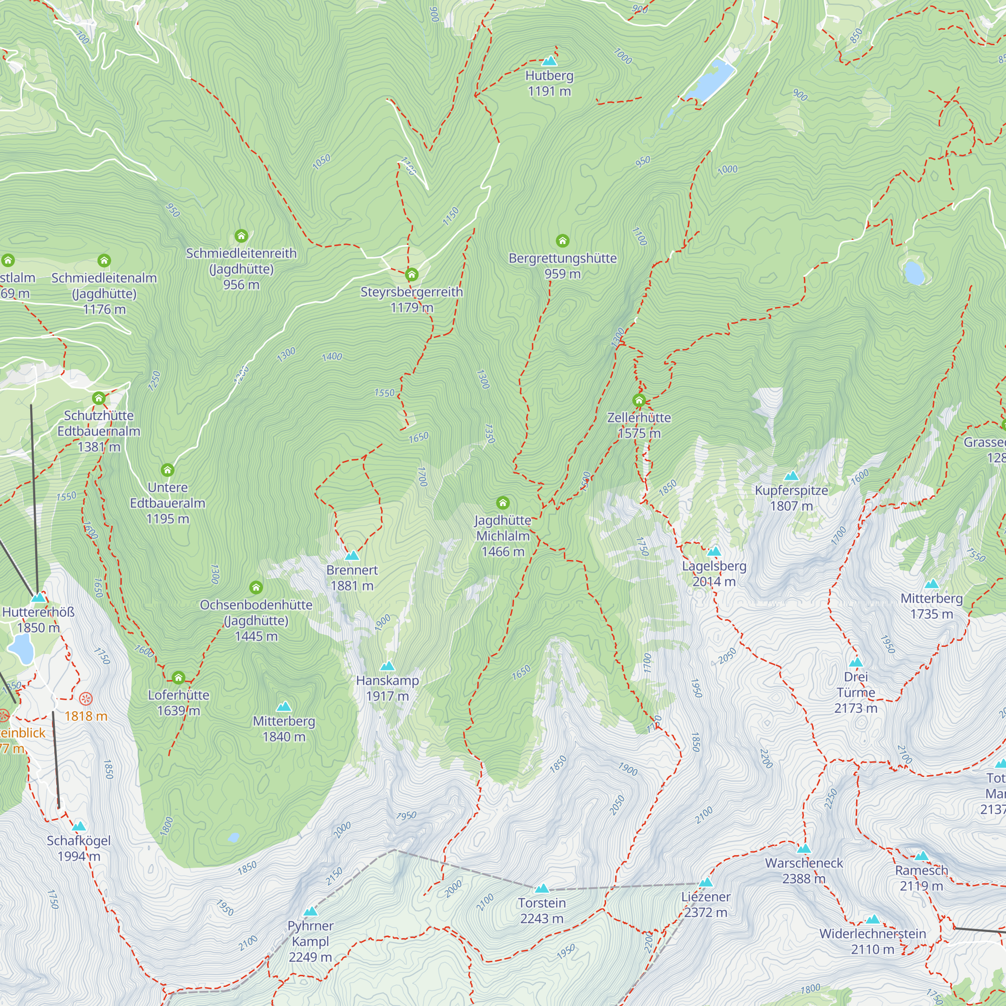 Jagdhütte Michlalm map