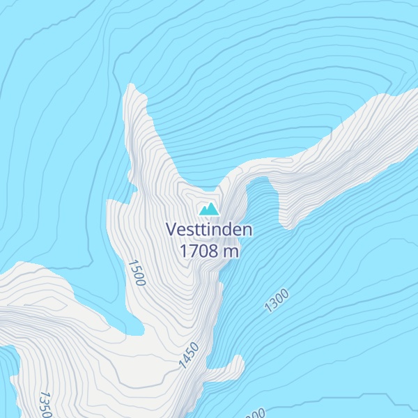 Map of Vesttinden