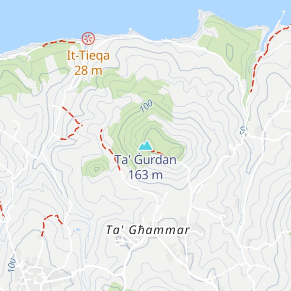 Map of Ta' Ġurdan